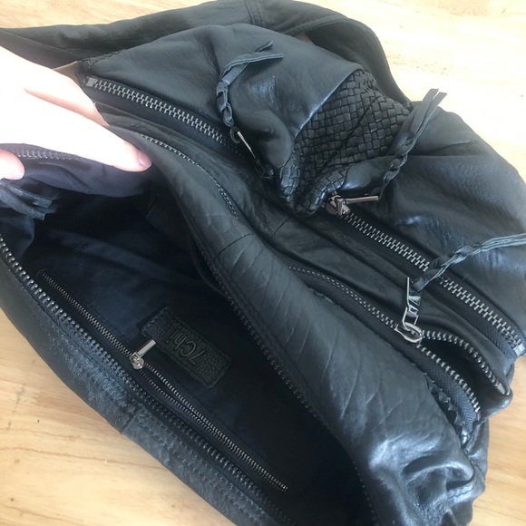 7Chi Black Leather Hobo Bag - Picture 4 of 4